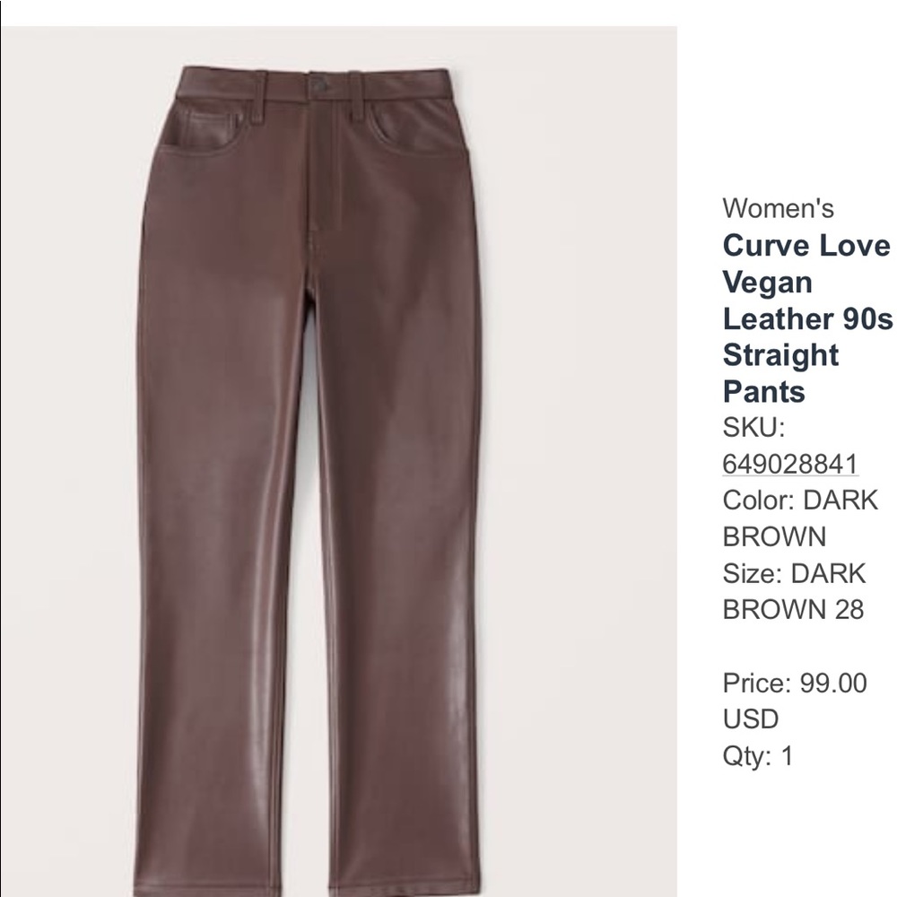 Abercrombie Vegan Leather Pants